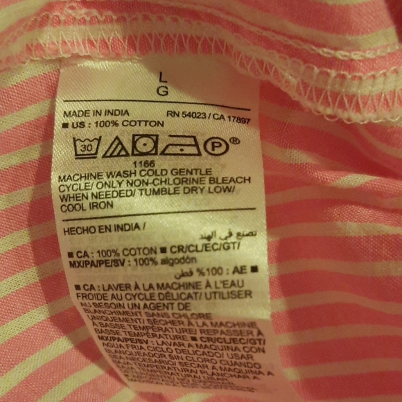 Old Navy Women's Size L Sleep Shorts Pink White Stripe Boxers Brand New - Picture 6 of 6